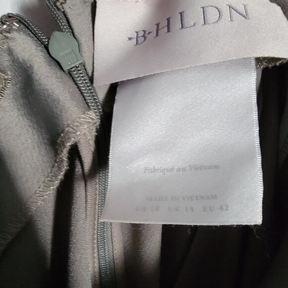 Anthropology BHLDN Ruby Twist Halter Satin Gown size US 10 UK 14 EU 42 - Picture 6 of 11